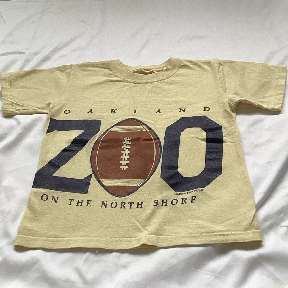 Anvil Kids Oakland Zoo Tee - Cream and Brown 🏀